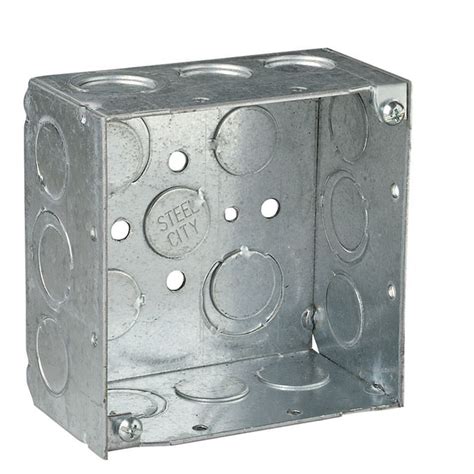 metal 4 0 box|4 square metal electrical box.